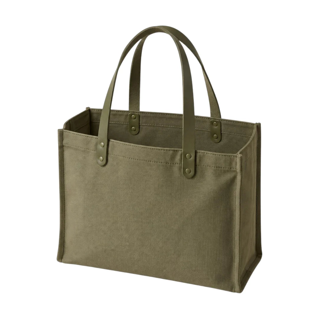 BagSway Olive Green Structured Tote Handbag