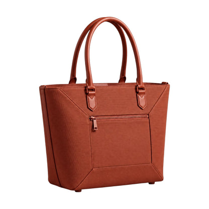 BagSway Ember Terracotta Faux Leather Tote Handbag