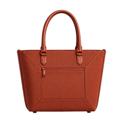 BagSway Ember Terracotta Faux Leather Tote Handbag
