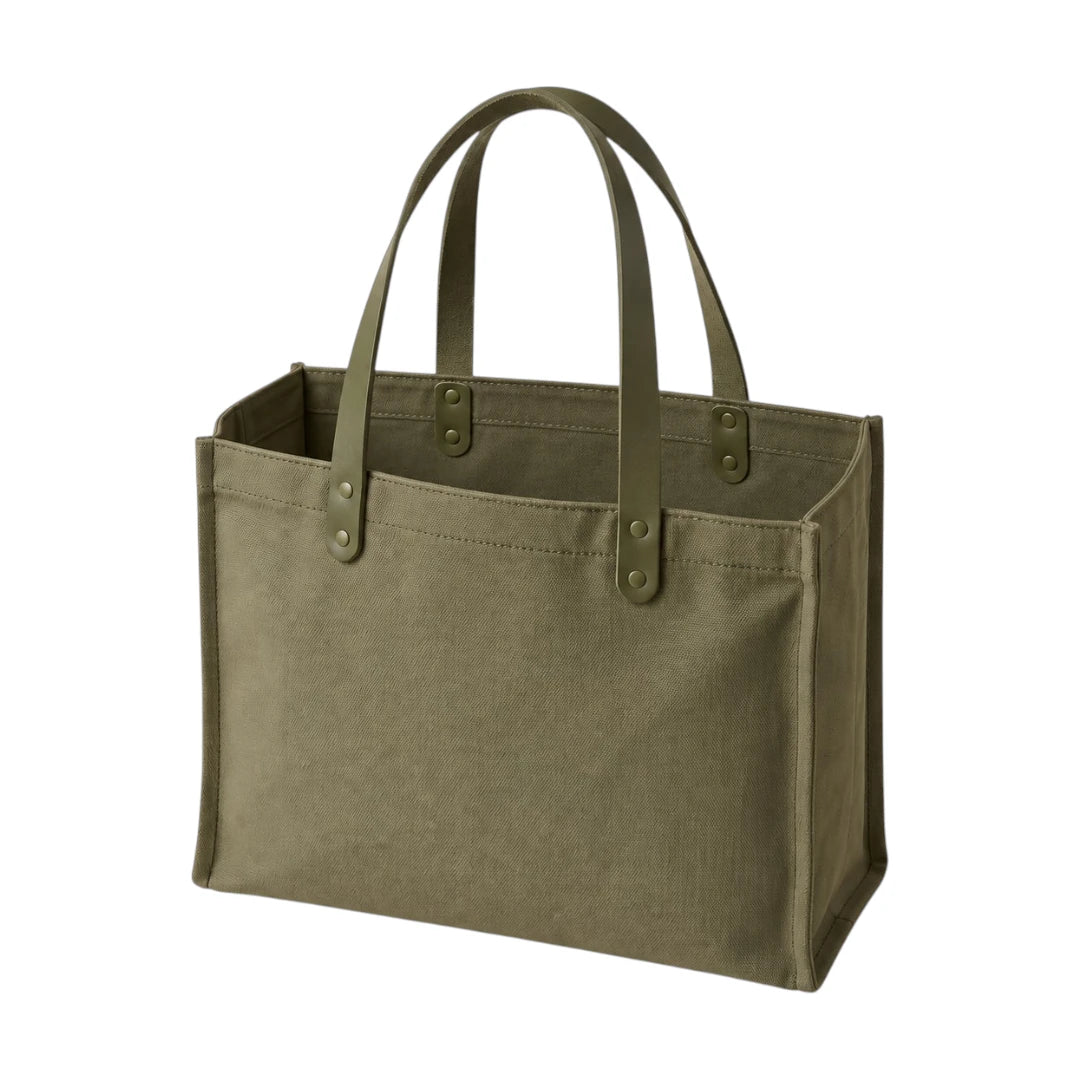 BagSway Olive Green Structured Tote Handbag