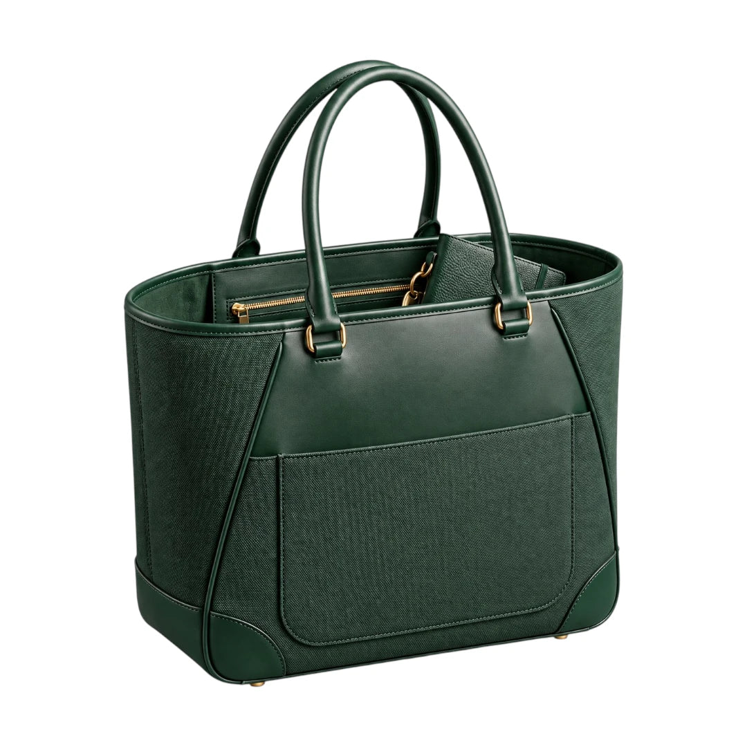 BagSway Verdant Green Faux Leather Tote Handbag