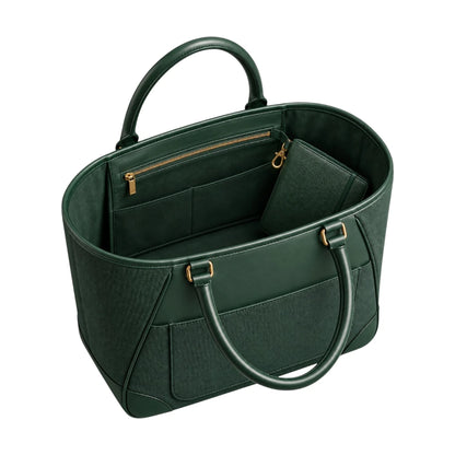 BagSway Verdant Green Faux Leather Tote Handbag