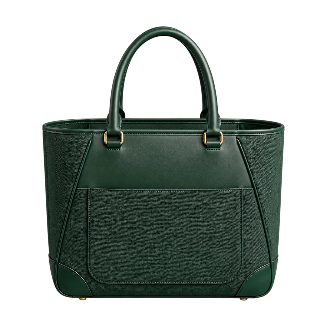 BagSway Verdant Green Faux Leather Tote Handbag