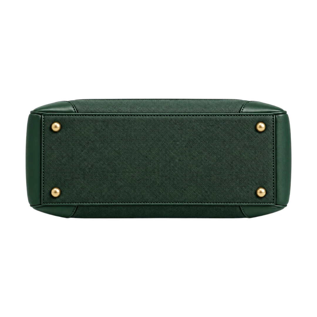 BagSway Verdant Green Faux Leather Tote Handbag