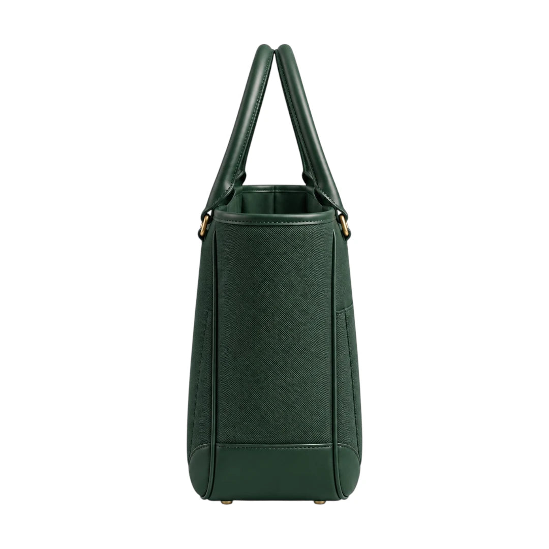 BagSway Verdant Green Faux Leather Tote Handbag